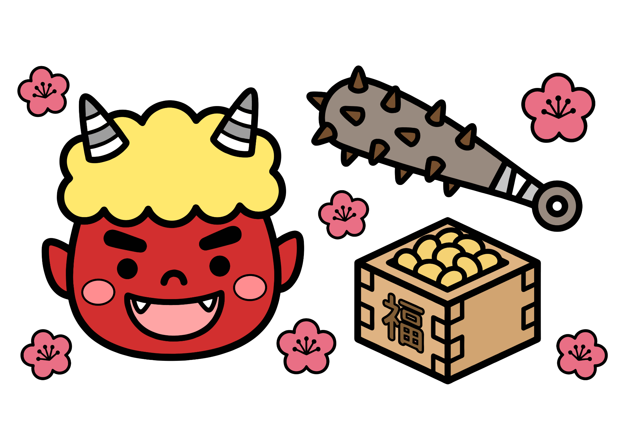 節分の鬼のイラスト｜無料ダウンロードできるフリー画像素材（背景透過）