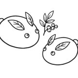 雪うさぎのぬりえイラスト｜幼児向け・無料ダウンロードできる冬のフリー素材