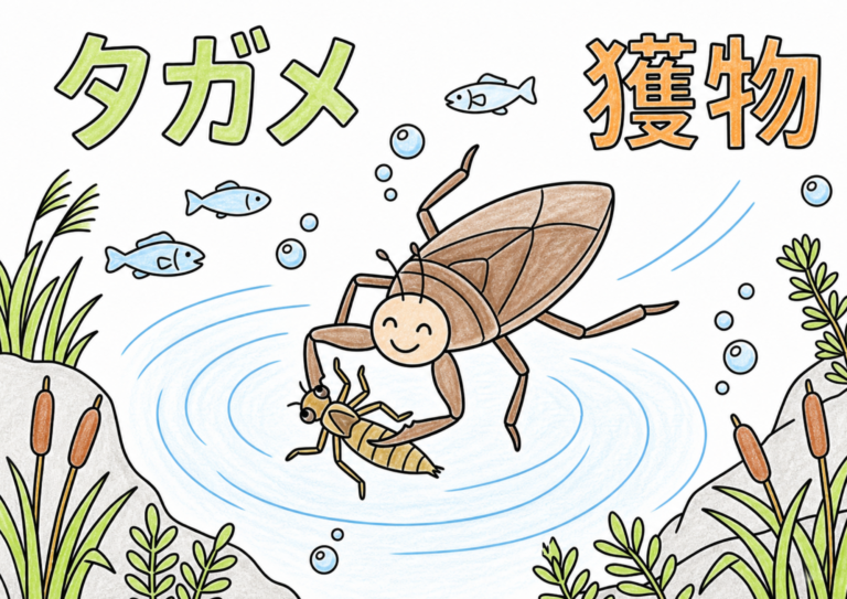 タガメの塗り絵｜無料ダウンロード・印刷OK【ぬりえキッズ】