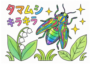 タマムシの塗り絵 カラー見本