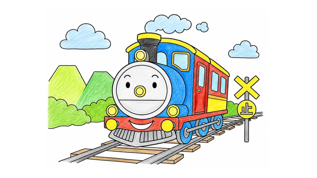 汽車の塗り絵 アイキャッチ