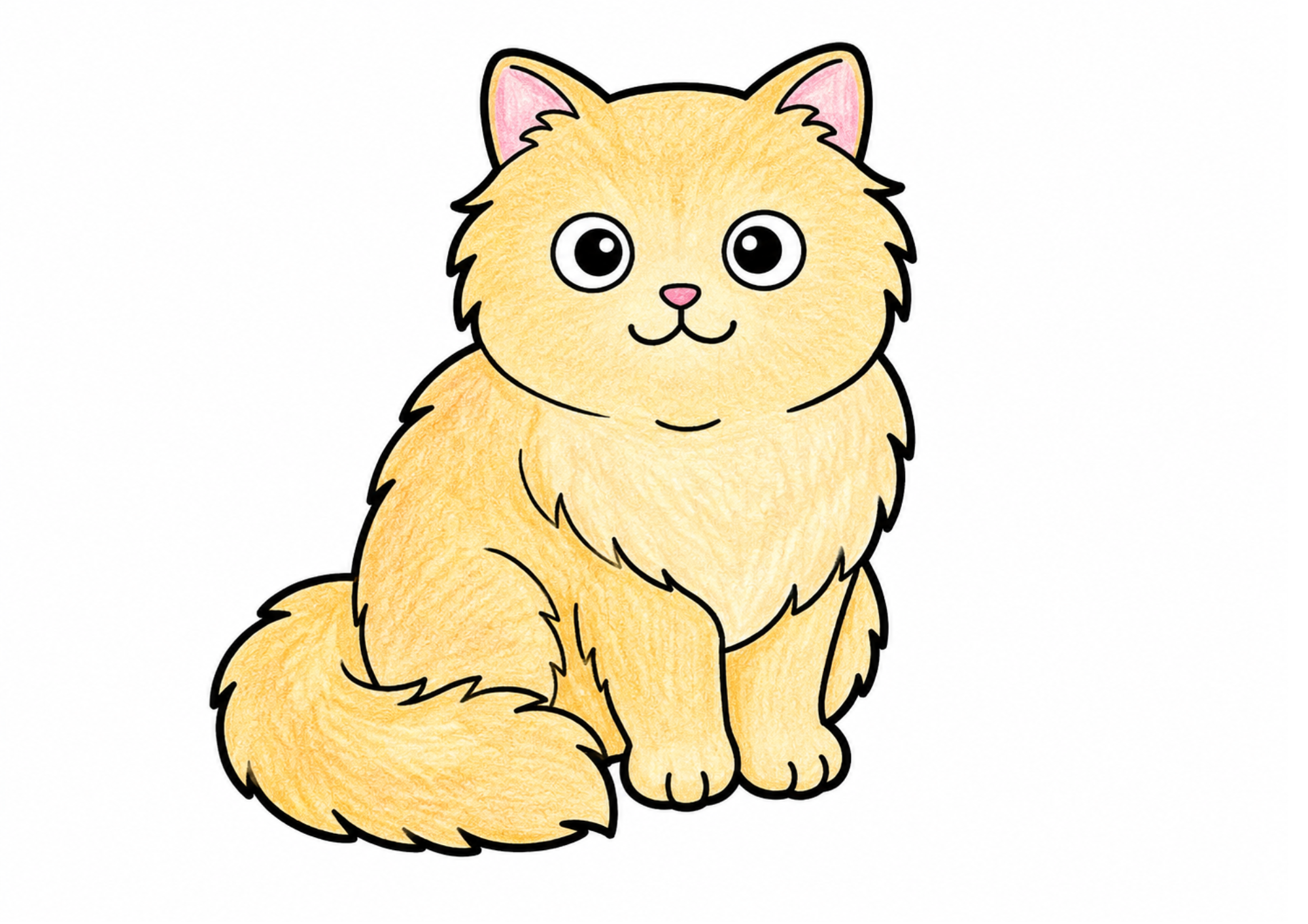 かわいい猫の塗り絵 カラー見本